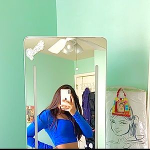 Cute blue crop top